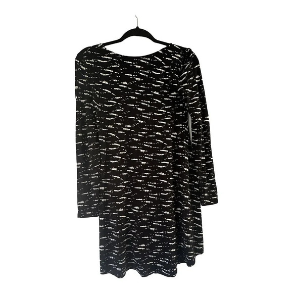 RVCA Long Sleeve Skater Dress Tunic Size XS Black White Minimalist Speckled - Picture 2 of 4